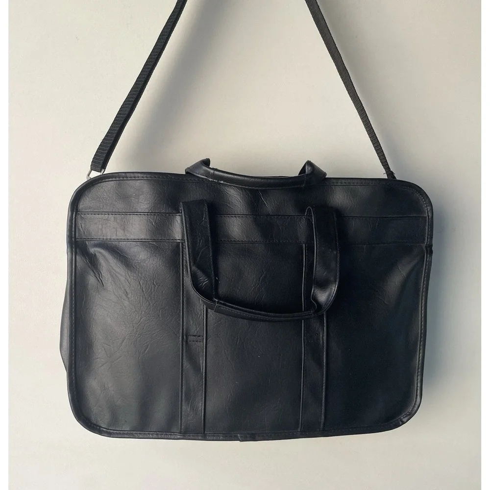 Men's Black Briefcase Laptop Bag